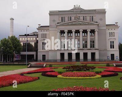 Teatro dell'Opera Nazionale Lettone (riga) Foto Stock