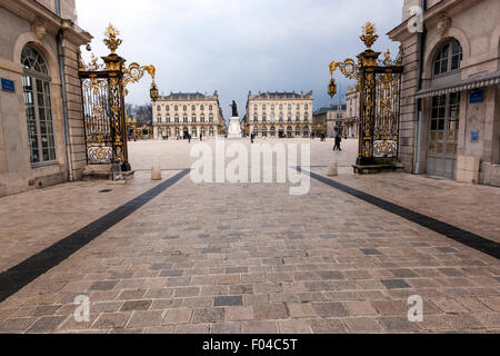 Cancello di ingresso alla Place Stanislas, colloquialmente noto come il luogo Stan'. Foto Stock