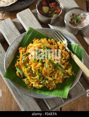 Kottu roti. India del Sud Sri Lanka street food. Foto Stock