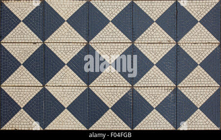 Antico pavimento in mosaico, motivo a scacchi Foto Stock