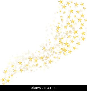 Golden Stars scorre su sfondo bianco Illustrazione Vettoriale