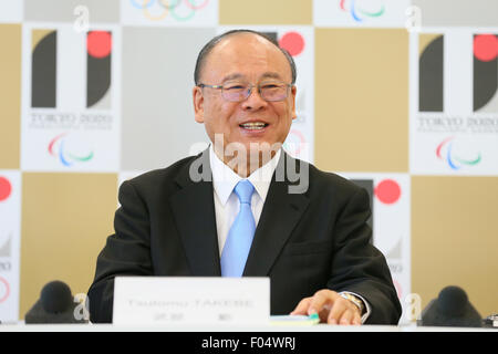 Tokyo, Giappone. Il 7 agosto, 2015. Tsutomu Takebe, 7 agosto 2015 : Mondo Bowling (WB) tiene una conferenza stampa in seguito alla sua intervista con il Tokyo 2020 Comitato organizzatore a Tokyo in Giappone. Credito: YUTAKA AFLO/sport/Alamy Live News Foto Stock