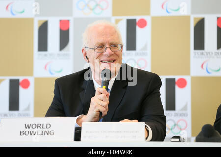 Tokyo, Giappone. Il 7 agosto, 2015. Kevin Dornberger, 7 agosto 2015 : Mondo Bowling (WB) tiene una conferenza stampa in seguito alla sua intervista con il Tokyo 2020 Comitato organizzatore a Tokyo in Giappone. Credito: YUTAKA AFLO/sport/Alamy Live News Foto Stock