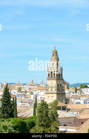 La Mezquita torre campanaria a Cordoba o Córdoba, Spagna Foto Stock