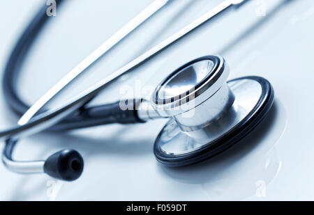 Oggetto stetoscopio close up per la tessitura Foto Stock