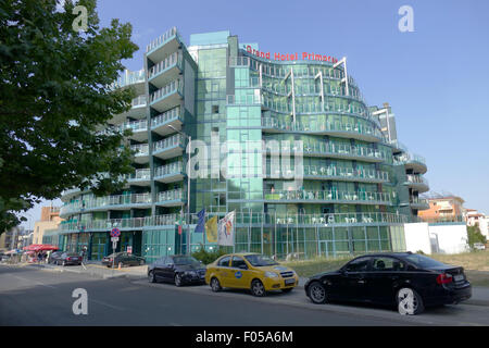 Primorsko Hotel in Primorsko sul litorale bulgaro del Mar Nero. Foto Stock