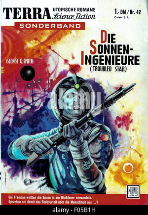Letteratura, romanzo penny, Terra, vol. Speciale 42: 'Die Sonneningenieure' (Troubled Star), Germania, 1961, pagina del titolo, Additional-Rights-Clearences-Not Available Foto Stock