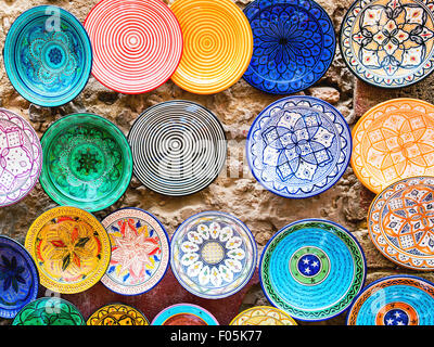 Ceramica tradizionale ceramica in Essaouira, Marocco Foto Stock