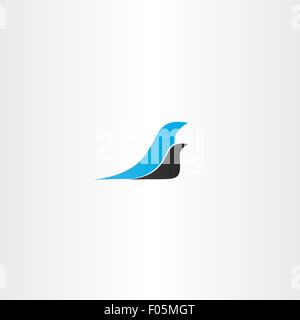 Due uccelli logo design simbolo di elemento Illustrazione Vettoriale