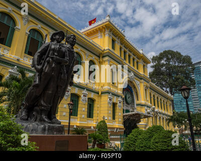 Posta Centrale, a Saigon, Vietnam Foto Stock