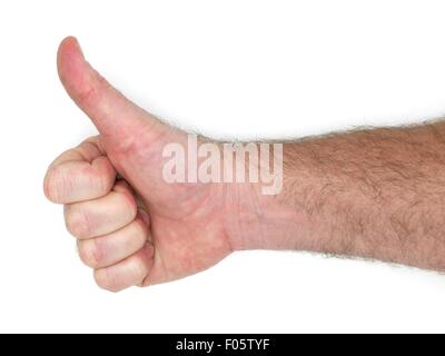 Un'immagine ravvicinata di un mans mani Foto Stock