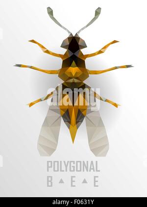 Bee isolato sul bianco Illustrazione Vettoriale