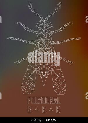 Bee isolato sul bianco Illustrazione Vettoriale