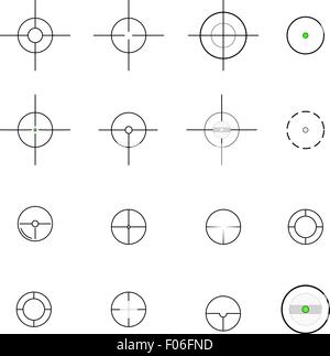 Icone di mirino. Vettore. Illustrazione Vettoriale
