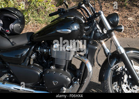 Triumph thunderbird tempesta moto nero a Sydney, NSW, Australia Foto Stock