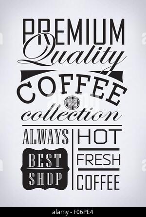 Lettering Poster prendere il caffè Illustrazione Vettoriale