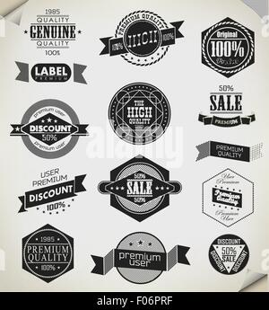 Retro etichetta del vettore Illustrazione Vettoriale