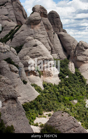 Montserrat paesaggio di montagna in Catalogna, Spagna. Foto Stock