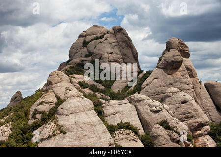 Montserrat paesaggio di montagna in Catalogna, Spagna. Foto Stock