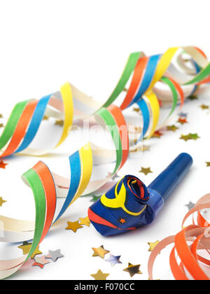 Parte del ventilatore a tromba con streamers Foto Stock