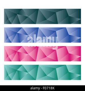 Abstract banner orizzontale modelli illustrazione vettoriale Illustrazione Vettoriale