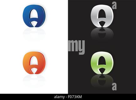 Lettera di un icona del design illustrazione vettoriale Illustrazione Vettoriale