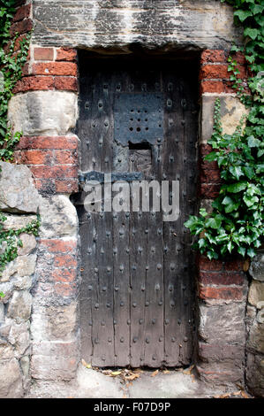 Il lock-up porta, Ticknall, Derbyshire, England, Regno Unito Foto Stock