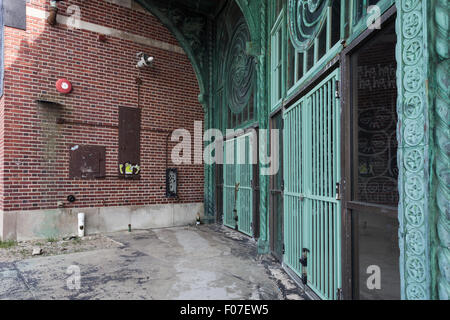 Giostra abbandonato edificio, Asbury Park, New Jersey Foto Stock