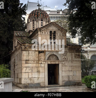 ATENE, GRECIA - 26 MARZO 2015: Chiesa di Panagia Gorgoepikoos in piazza Mitropoleos nel distretto di Plaka Foto Stock