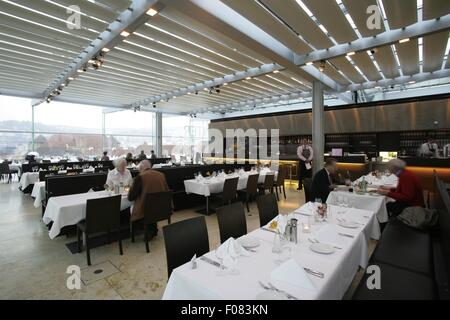 Le tabelle di cui al ristorante, Germania Foto Stock