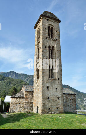 Sant Miguel d'Engolasters chiesa Foto Stock