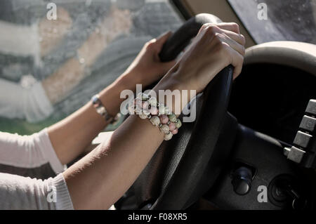 Driver femminile Foto Stock