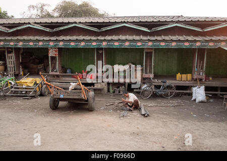 Kalaw , Myanmar. Scena di strada Foto Stock