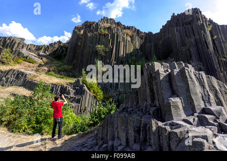 Panska Skala, formazione geologica, organo di pietra, Kamenicky Senov, Repubblica Ceca Foto Stock