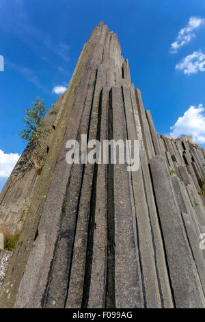 Panska Skala, formazione geologica, organo di pietra, cristallizzato rock Kamenicky Senov, Repubblica Ceca Foto Stock