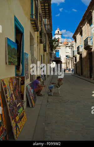 Verticale di street view nella Vecchia Havana, Cuba. Foto Stock