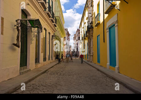 Orizzontale di street view all Avana, Cuba. Foto Stock