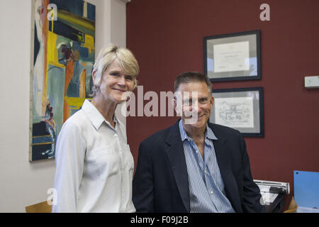 Los Angeles, California, USA. 14 Luglio, 2015. Il marito e la moglie di un team di progettazione di Wade Killefer e Barbara Flammang nella loro Santa Monica ferma Killefer Flammang Architects. © Ringo Chiu/ZUMA filo/Alamy Live News Foto Stock