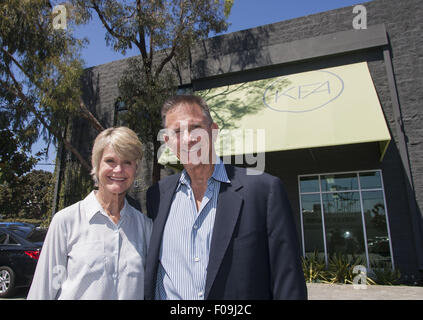 Los Angeles, California, USA. 14 Luglio, 2015. Il marito e la moglie di un team di progettazione di Wade Killefer e Barbara Flammang nella loro Santa Monica ferma Killefer Flammang Architects. © Ringo Chiu/ZUMA filo/Alamy Live News Foto Stock