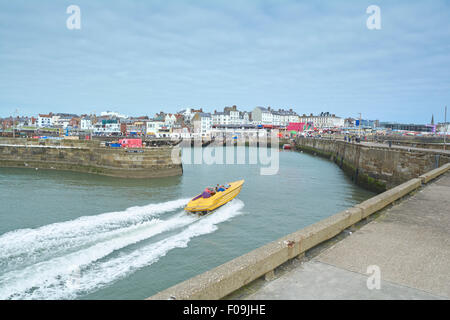 Birdlington Harbour, nello Yorkshire, Inghilterra, Regno Unito Foto Stock