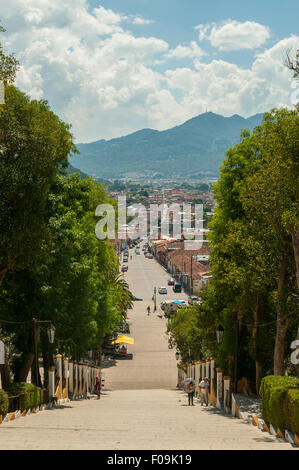 Vista dal Cerro Guadalupe, San Cristobal de las Casas, Messico Foto Stock