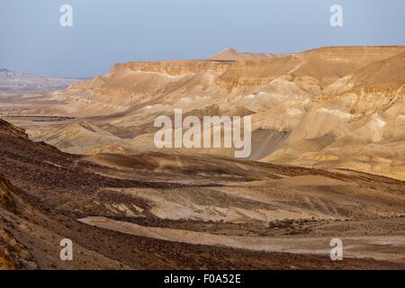 Vista di Wadi Hawarim nel Negev, Israele Foto Stock