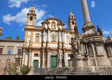 PIAZZA SAN DOMINICO,PALERMO,Sicilia,Italia Foto Stock