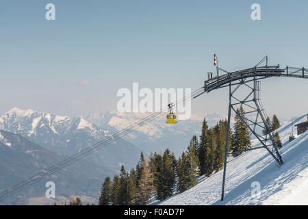 Funivia sul Zwolferhorn, St Gilgen, Austria Foto Stock