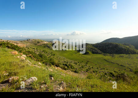 Alture del Golan paesaggio Foto Stock