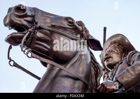 Statua equestre del generale Francisco Villa rappresentano l'assunzione di Zacatecas. Zacatecas, ZAC. Messico Foto Stock