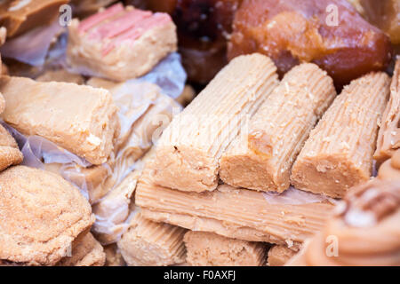 Dulce de leche su vendere. Zacatecas, ZAC. Messico Foto Stock