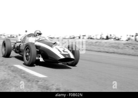 GP di Gran Bretagna : L'Aintree 18 luglio 1959. Jack Brabham Cooper-Climax T51 vincitore di gara. Foto Stock