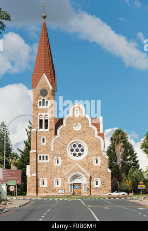 Luterana Chiesa di Cristo (Christuskirche), Fidel Castro Street, Windhoek (Windhuk), Regione di Khomas, Repubblica di Namibia Foto Stock