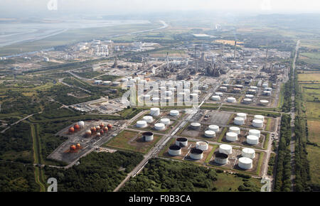 Vista aerea della raffineria Stanlow, Cheshire, Regno Unito Foto Stock